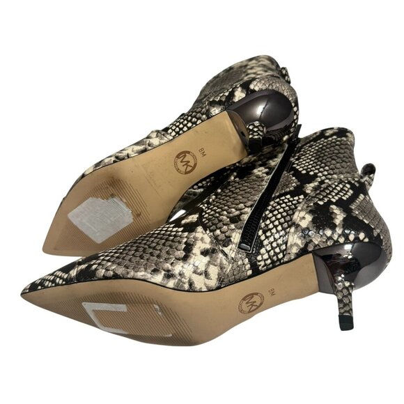 MICHAEL Michael Kors Kadence Snake-Embossed Ankle Booties SZ 8 NEW $225 - Picture 5 of 5